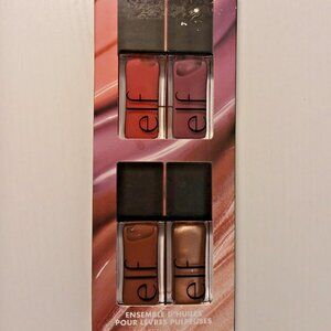 ELF Glow Reviver Plumping Lip Oil Kit Burst Bubble Ultra Violet Taupe Petal